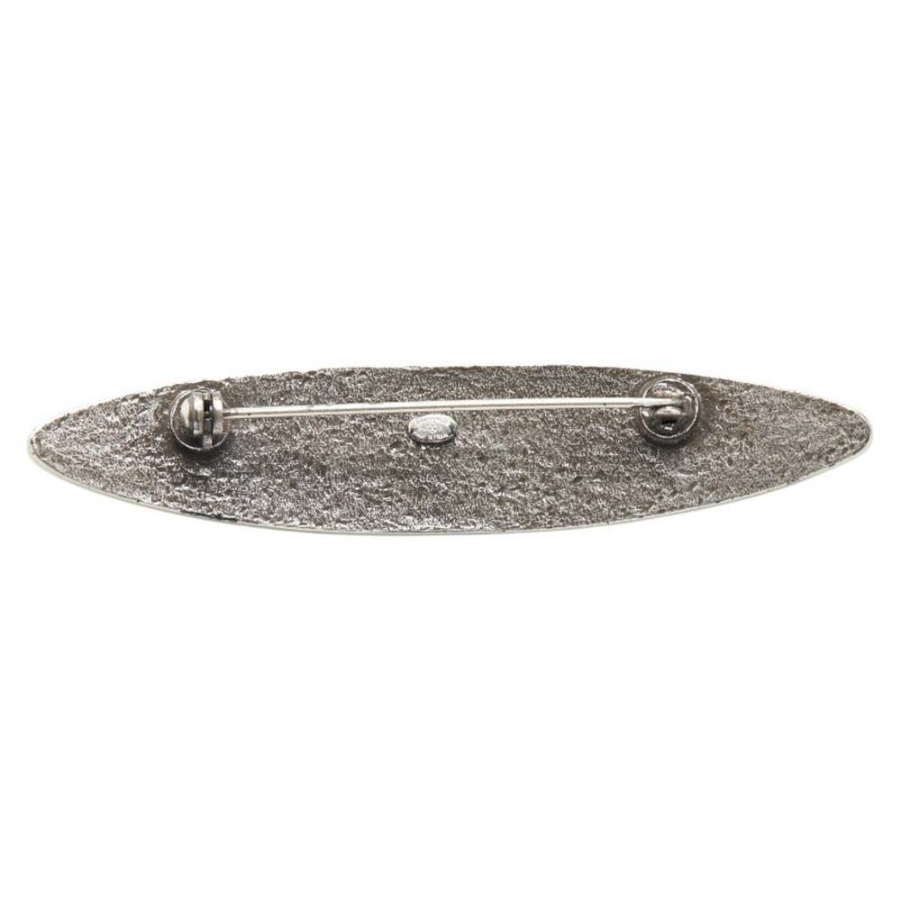 Chanel Cc Logo Brooch Silver-Tone Metal #208741C49B - Picture 2 of 4